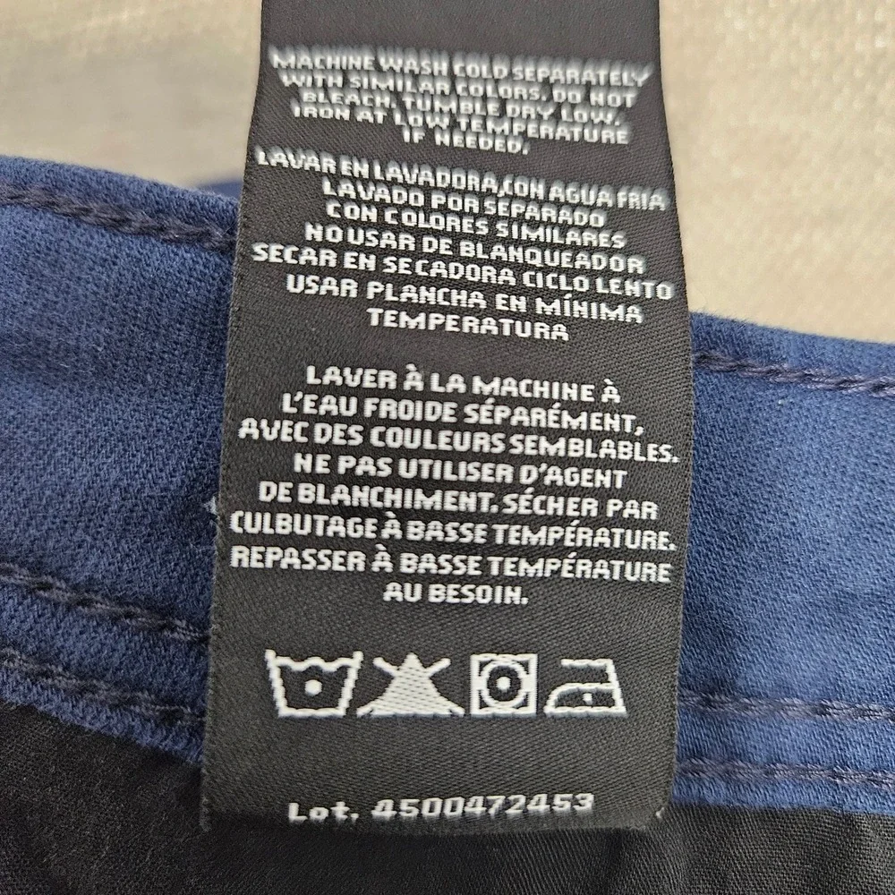 Buffalo Archer Slim Stretch Pants Mens 36x32 Navy Blue 5-Pocket Trousers